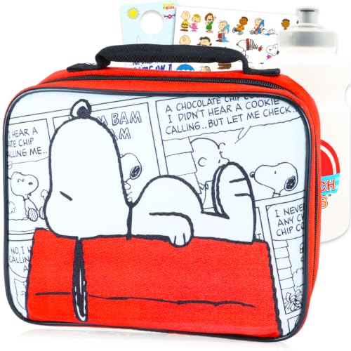 Peanuts Lancheira Snoopy para crianças com lancheira isolada + mais