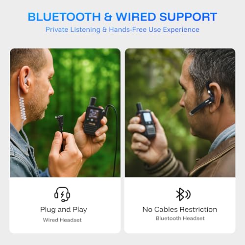 Lifetime Free Global Walkie Talkies Long Range, POC-1 Lite, 4G LTE Unlimited Range POC Two-Way Radios with Bluetooth & APP, 3000mAh Rechargeable Walkie Talkies, Support User Self-Group Creation