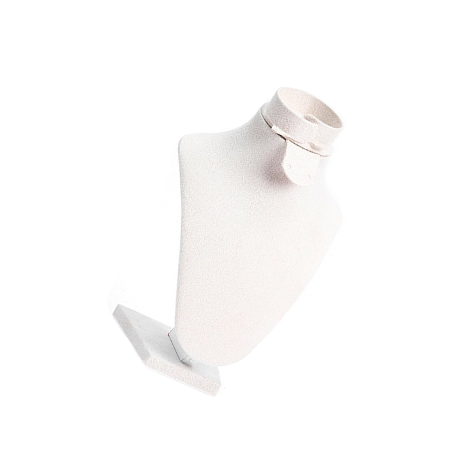 Beimus Stylish Lint Covered Necklace Bust Display Rack Sturdy Stand Jewelry Holder with Elegant Color for Home Decoration Necklace Stand
