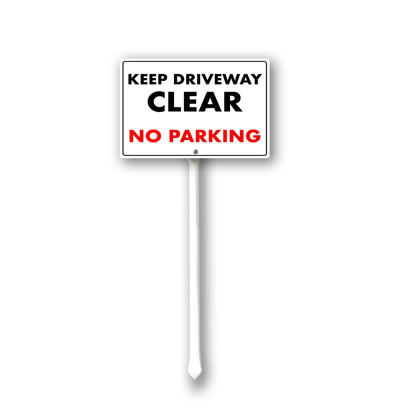 Geroclonup Keep Driveway Clear No Parking Yard Sign with Stakes 12in×8in, Sturdy Aluminum Yard Signs Rust Free, Notice and Reminder to the Public Perfect for Habitat Enhancement Areas and Parks — image 1