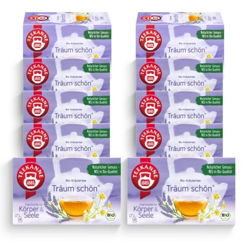 TEEKANNE Träum Schön® Bio-Kräutertee, 10 Packungen x 18 Beutel (10x 30,6g)