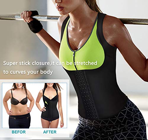 Rolewpy Women Neoprene Waist Trainer Corset Sweat Vest Sauna Body Shaper Cincher Workout Tank Top  thumb #4