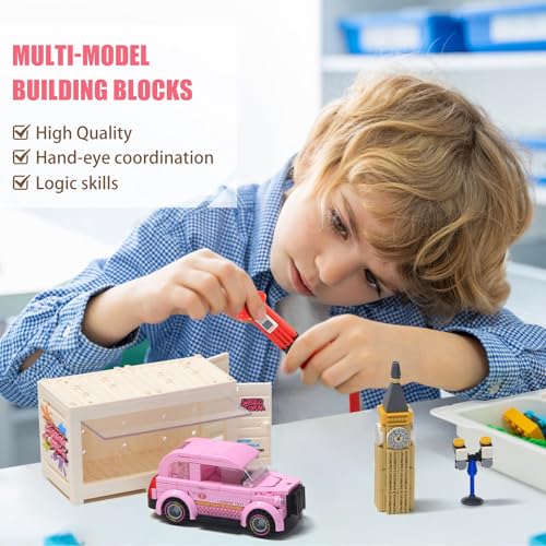 Chenxuanbro 714513 Pink Car Multi-Model Building Block Kit For Boys And Girls.Top Stem Construction Toys.Cute Building Block Sets Suitable thumb #1