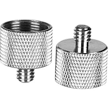 2 Pack of precision made microphone screw adapters.The mic stand adapter is with 1/4"-20 Male to 5/8"-27 Female thread.