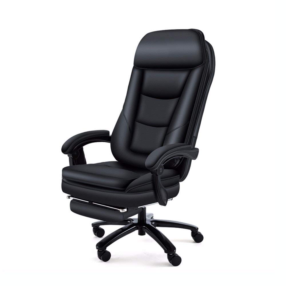 Desk Chair Black Executive Office Chair with Massage Comfy Reclining Office Chair High Back Pc Chair Faux Leather