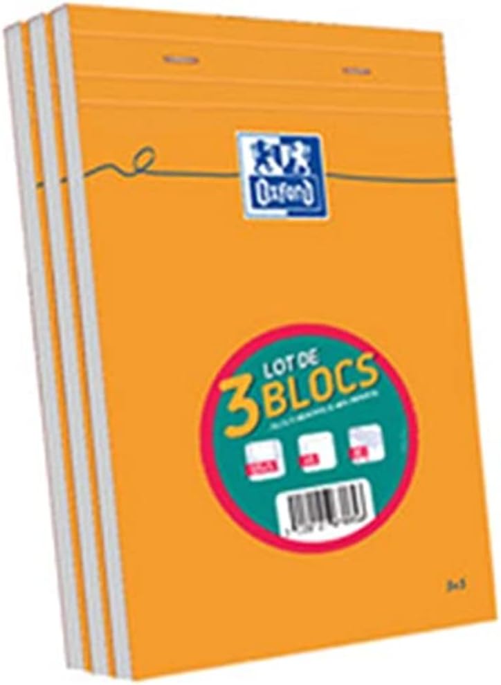 Oxford Pack of 80 Sheets Pack of 3 Orange A5
