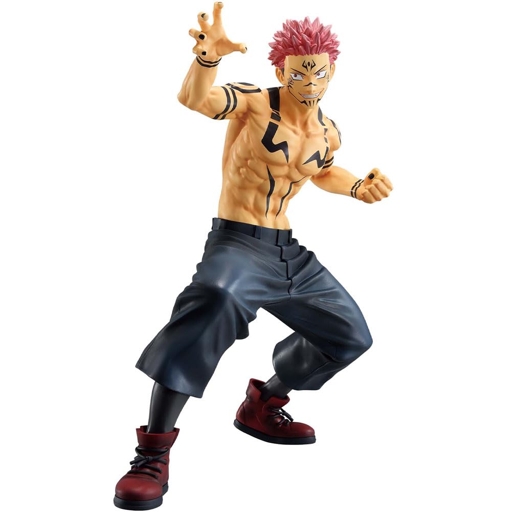 Jiumaocleu JJK Itadori Yuji Figur Statue - 21cm Anime Ryomen Sukuna Figur Kampfszenen Itadori Yuji Actionfigur Skulptur, Handmade Collectible Desktop-Dekoration für Fans