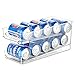 Dispensador Latas Nevera 2 Capas Soporte Para Latas de Desplazamiento Automático Organizador de Almacenamiento Transparente Para Bebidas Refrescos Cervezas Cocina Despensa Refrigerador Organización
