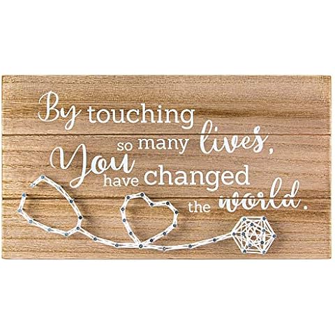 VILIGHT Nurse Thank you Gifts for Women Men - Nurse Retirement Gift Sign - By Touching So Many Lives You Have Changed The World - Handmade 3D String Art 12x6.6 Inches Cover