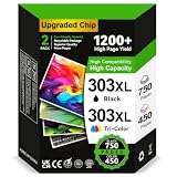 INKYEAH Tinta 303 XL, Cartuchos 303XL Reemplazo para Cartucho Tinta HP 303 XL Negro y Color Pack Original, Tinta Impresora 303 para Envy Photo 7134 7830 6232 6230 7130 6220 6234 7100 7155 7800 7834