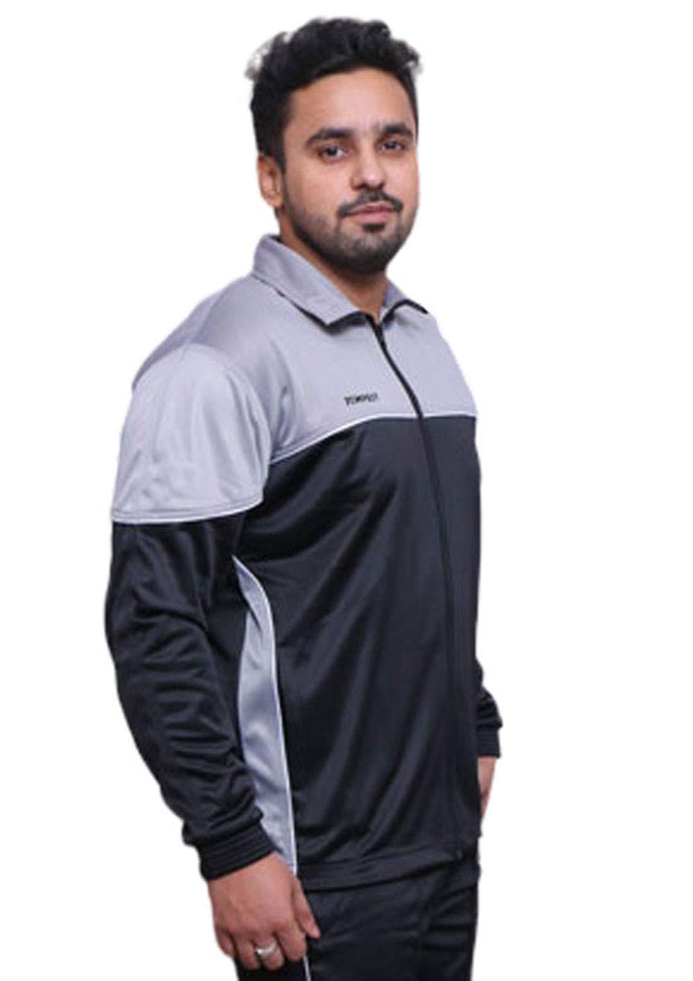 Tempest Men's Track Jacket (Grey,XL) 1