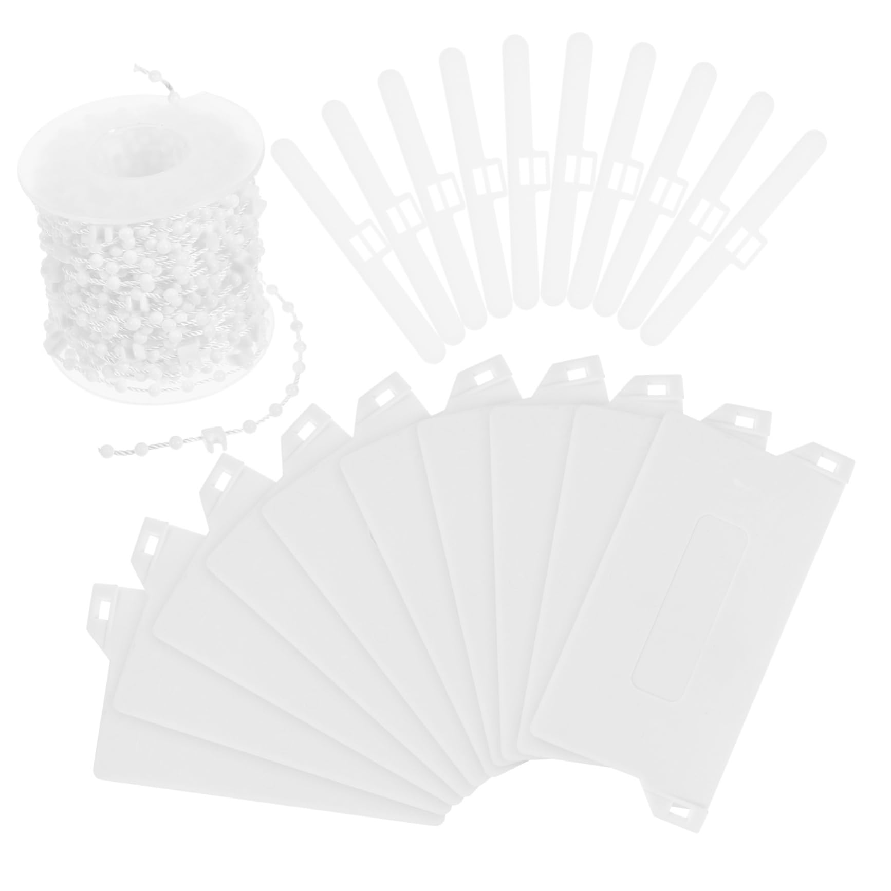 DOITOOL Kit Accessori per Tende Verticali Pesi Inferiori in ABS e Catenella di Cotone, Facile da Installare per Riparazione Tende a Rullo