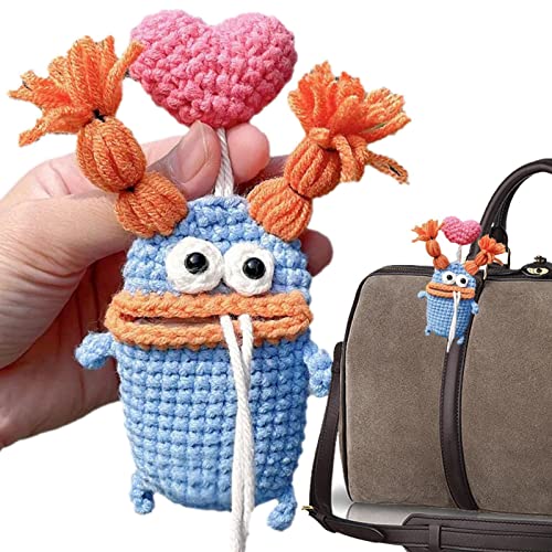 TROONZ - Cartoon Pull-Out Key Case | Cute Sausage Mouth Crochet Car Key Hider,New Funny Handmade Key Bag Personalized Decor for Women Men Auto Keys