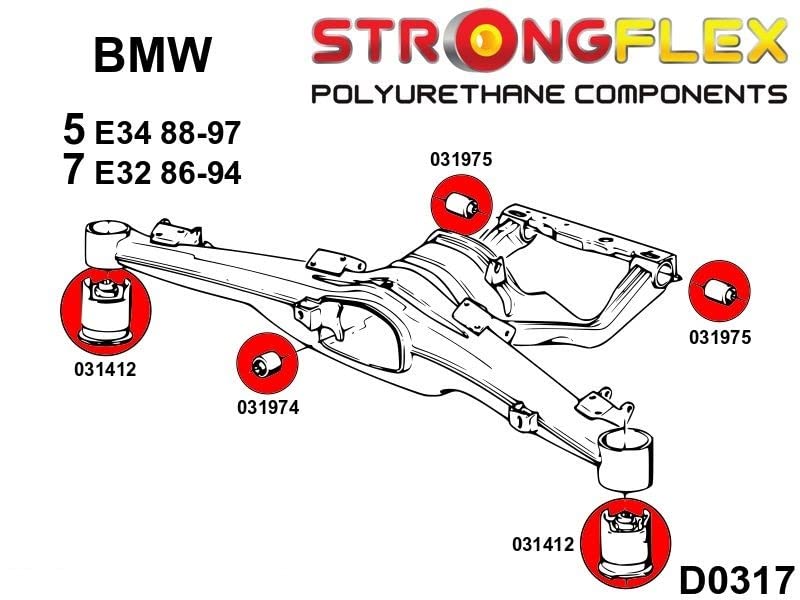 Rear Beam Mounting Base Kit Strong Flex Sport 2 Pieces.