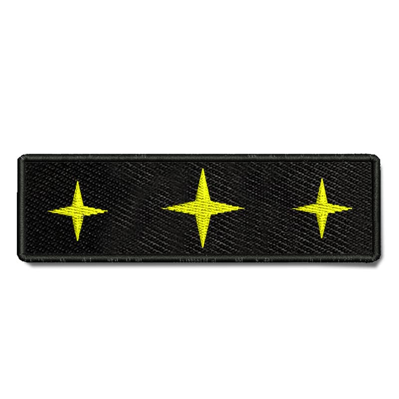 ISEE 360 Triangle 3 Star Theme Embroidery Sweable Applique Patches Jackets Boys Girls Riders Jeans Bags Clothes Dress Any Garments L x H 4 x 1.25 inch (Yellow) (B0BF5R2SWP) Amazon Price History, Amazon Price Tracker
