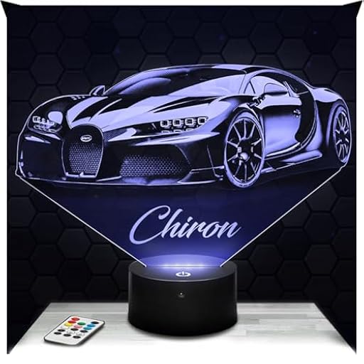 Lampephoto.fr - Lámpara 3D Supercar Chiron Super Sport300+ Luz Nocturna Táctil Led Ilusión 3D, Idea de Regalo para Niños y Niñas, Navidad, Lámpara de Mesilla de Noche para Niños o Adulto, Regalo TOP | Ya disponible en tu tienda friki favorita! En mundofriki.es!