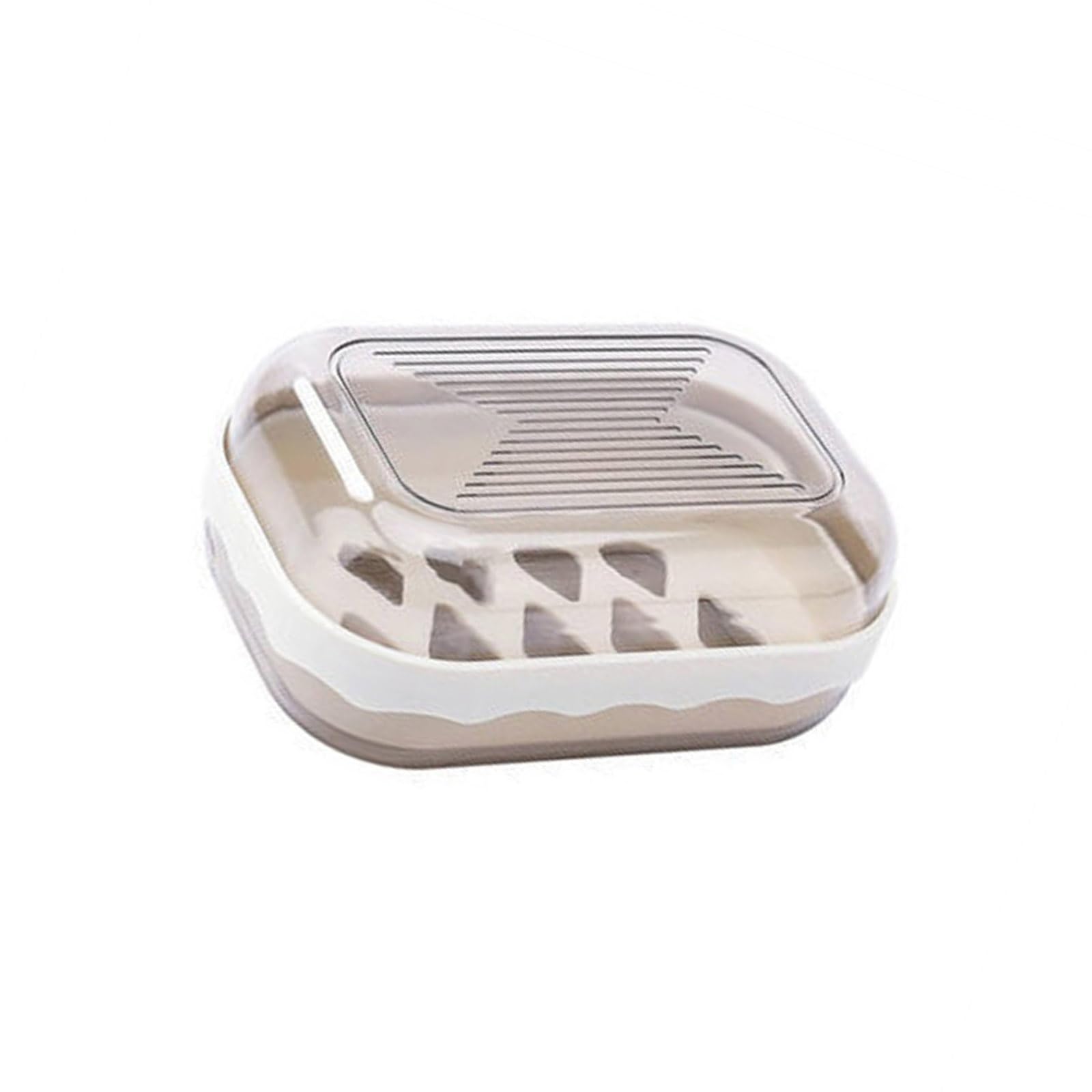 Tsophreniq Compact Soap Detachable Drainage Tray for Camping & Backpacking Bathroom Soap Travel Container with Cover Decorative Case Quick Dry for Sink Adhesive Bathroom Accessory