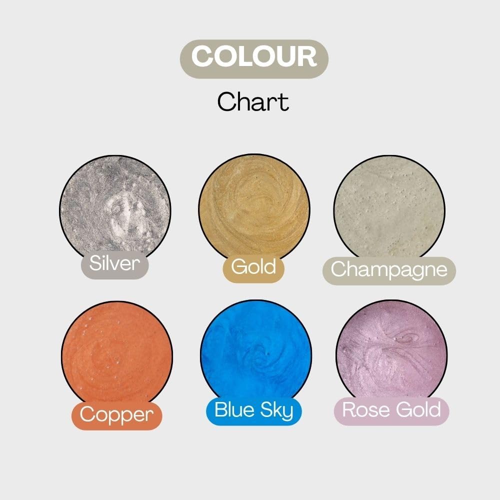 Colorantic | Furniture DIY METALLIC CHAMPAGNE Paint | Art Craft Paint Walls Opaque - Pouring paint (8 oz)