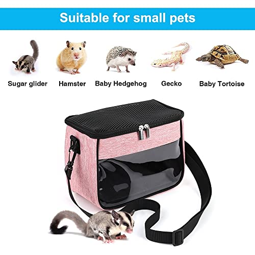 Dongker Hamster Carrier Bag, Small Animal Travel Bag Breathable Handbag W/Shoulder Straps For Mice Rat Gerbils Gecko Hedgehog Small Animals thumb #6