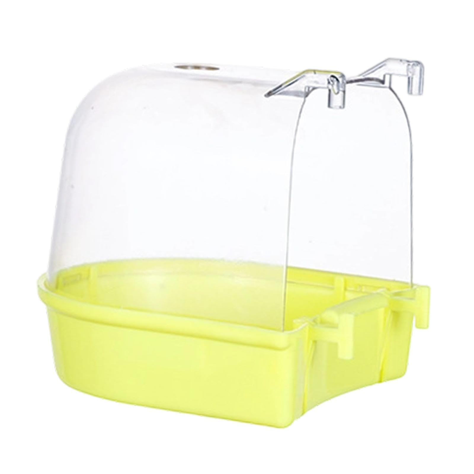 Bird Caged Bath Box Canary Budgie Parakeets Water Bowl House Yellow | Bird & Wildlife Accessories | Yard, Garden & Outdoor Living | Home & Garden-image-4