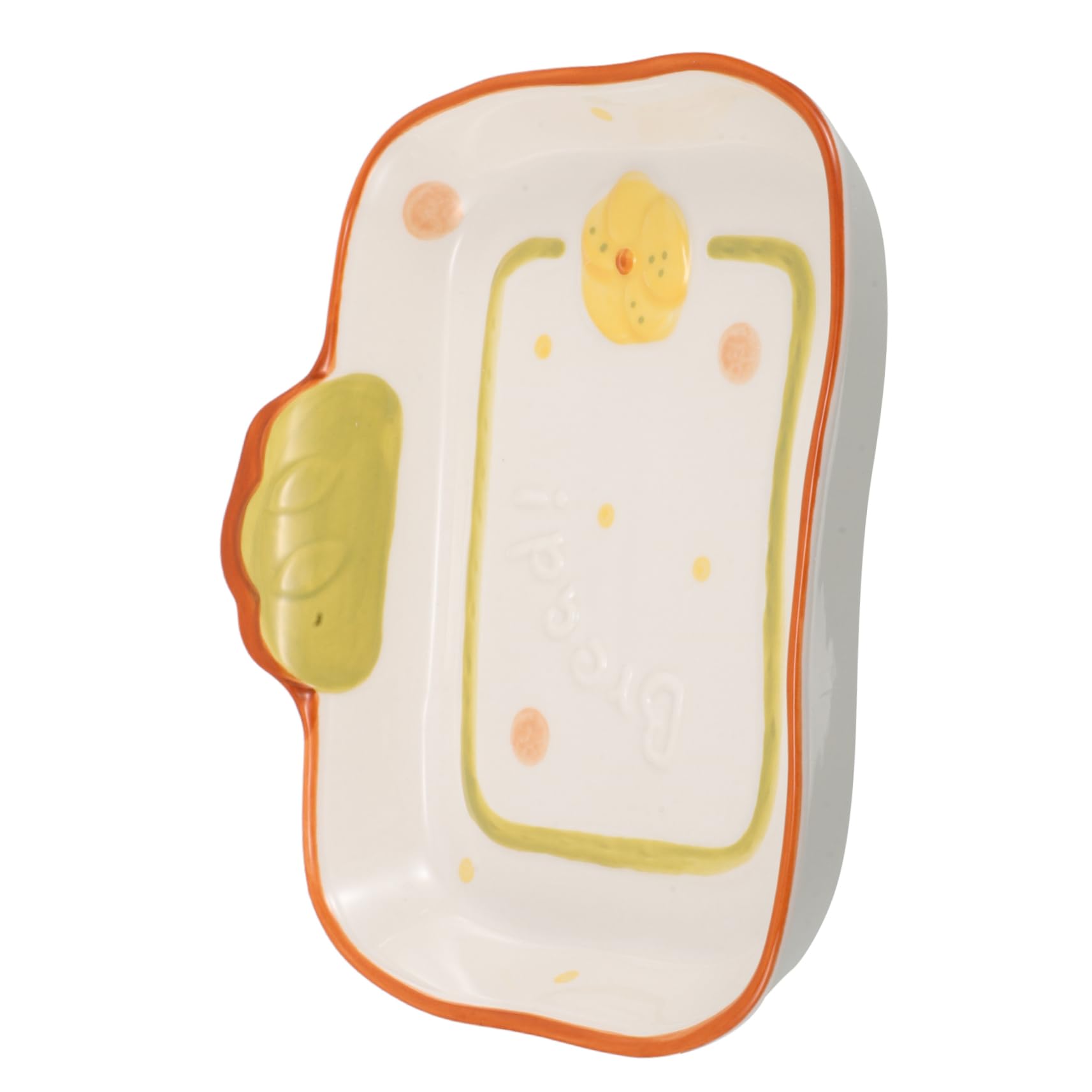 Housoutil Decorative Ceramic Bread Plates Cute Bread Shape Serving Dishes for Snacks Desserts and Home Decor Aesthetic Table Centerpiece and Photography Props