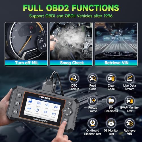 2025 FOXWELL NT624 Elite OBD2 Scanner, All System with 8 Resets ABS Bleeding/SAS/Oil/TPS/EPB/BRT/Injector/D-P-F Resets Battery Test Upgrade of NT614 Elite Car Code Reader Scan Tool for All Cars