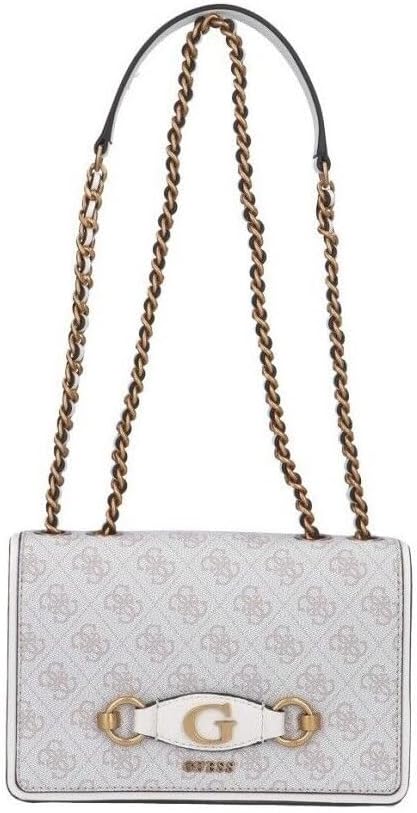 GUESS Womens Izzy Convertible Crossbody, Flap, Dove Logo