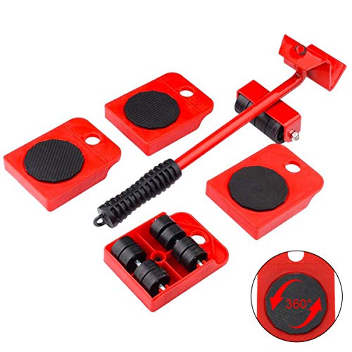 GEMITTO Juego de ruedas deslizantes para muebles pesados de, con sistema de deslizamiento de muebles, capacidad de carga de 150 kg, revestimiento antideslizante, para mover sin esfuerzo muebles
