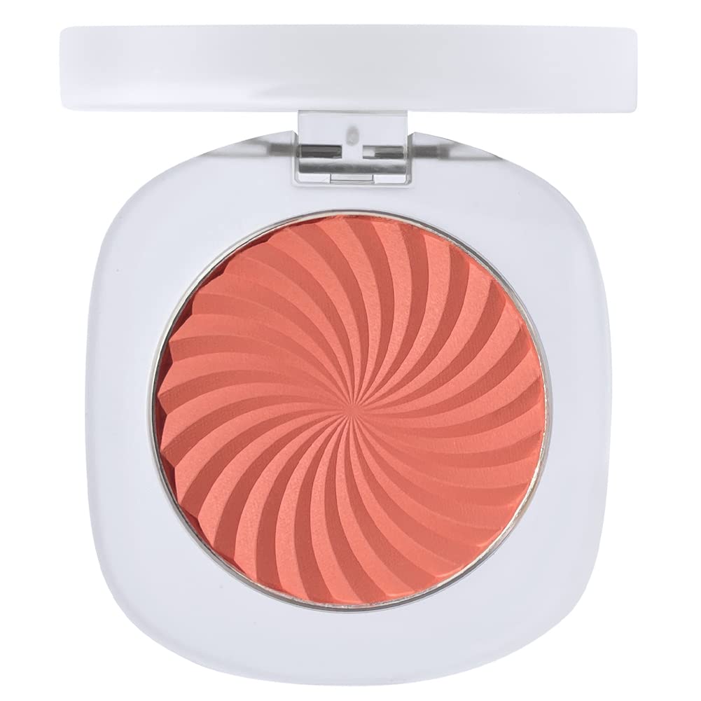 TINTARK Cheeky Blush Compact for Face Cheeks, Talc Free Blusher Palette, Matte Powder Makeup, Natural Healthy, Mauve Pink Magenta Peach Red, Vegan Cruelty Free (03 CORAL)