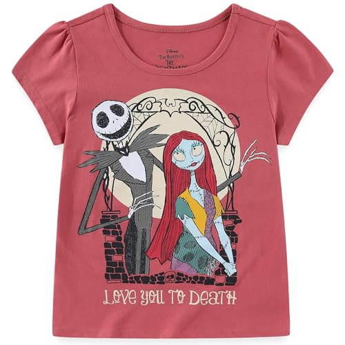 Disney Nightmare Before Christmas Girls Short Sleeve T-Shirt for Big Kid