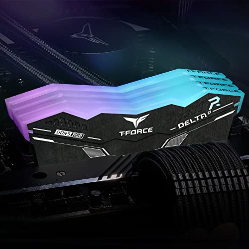 Image of TEAMGROUP T-Force Delta Alpha RGB DDR5 Ram 32GB Kit (2x16GB) 6000MHz (PC5-48000) CL38 Intel XMP 3.0 & AMD Expo Compatible Desktop Memory Module Ram Black FF7D532G6000HC38ADC01