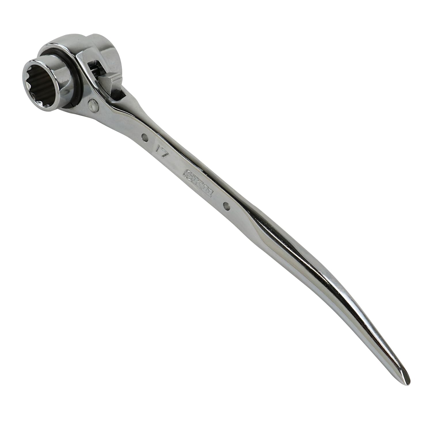 SK11(エスケー11) 両口ラチェットレンチ スリム 曲がりシノ付き 17×19mm RS-1719C