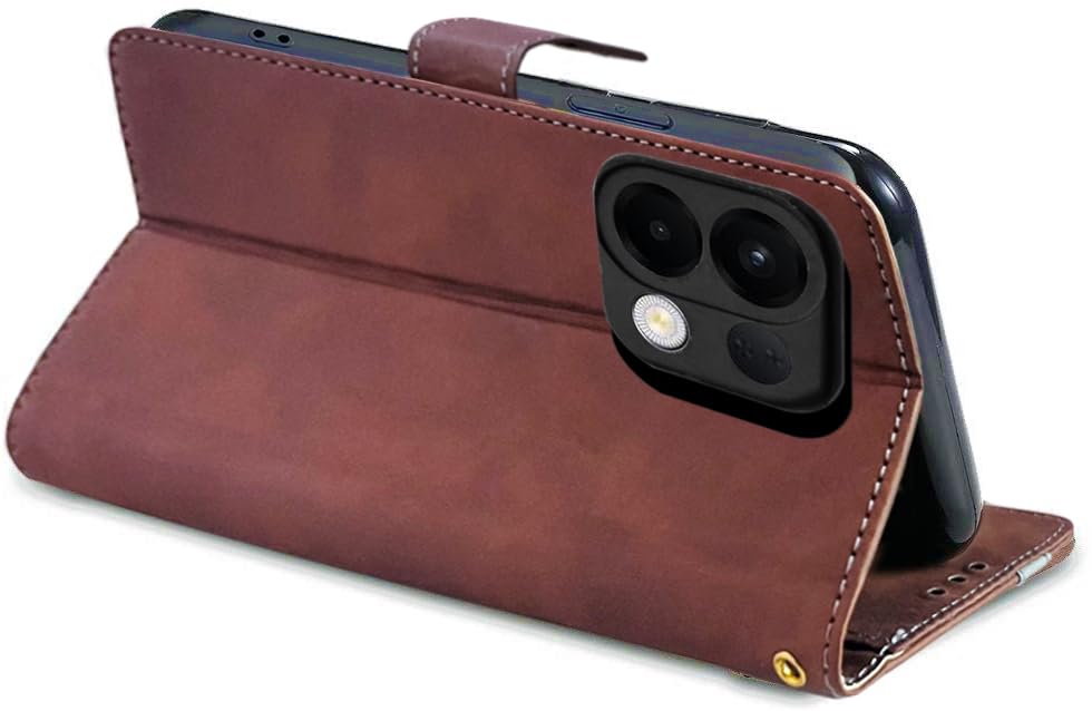 Image of Excelsior Flip Cover for Oppo K13 5G | Premium PU Leather | 360 Degree Protection (Coffee)