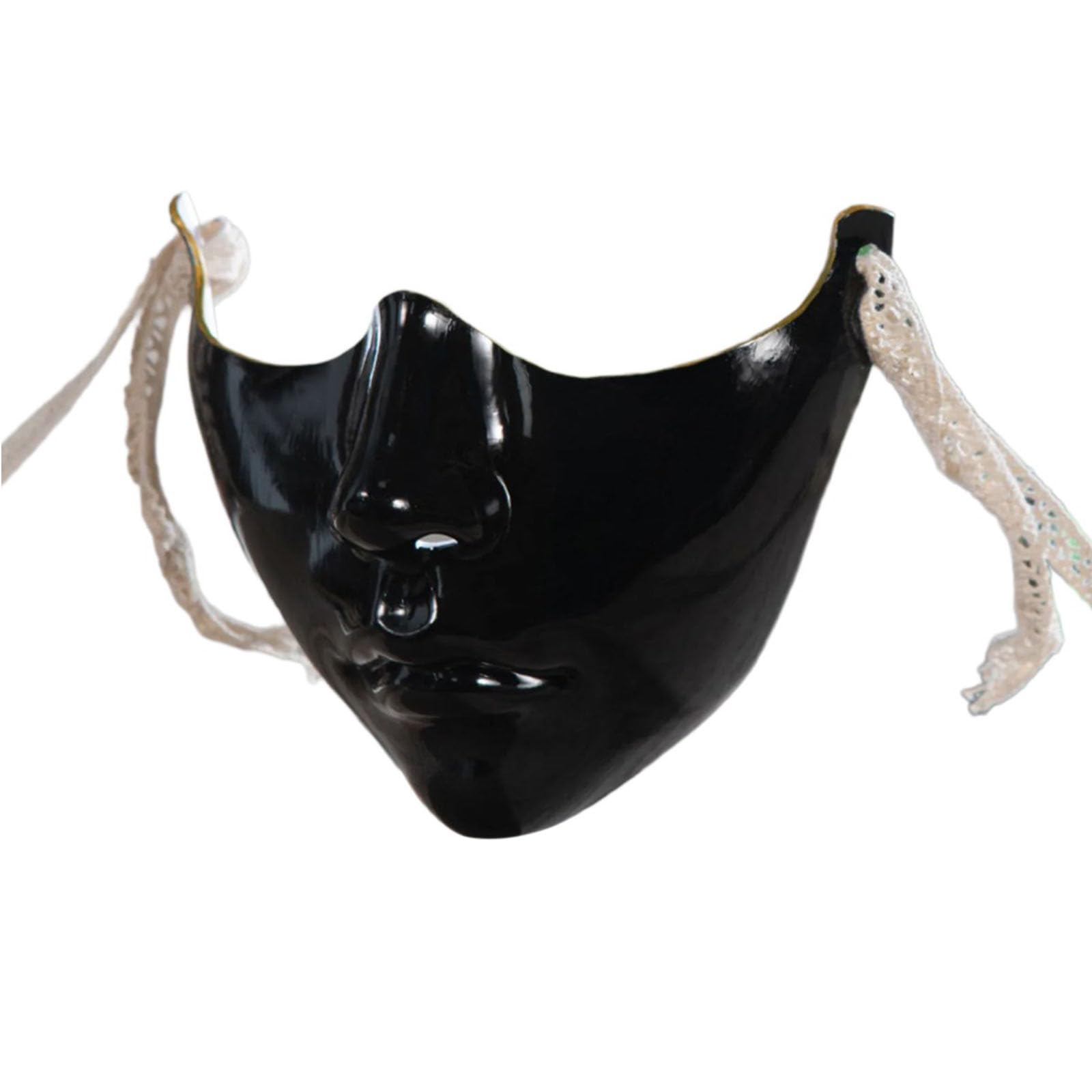 Hinayosan Unisex The Lower Half Of Bk Masquerade Half Face For Women Men Masquerade Eye Mouth Halloween Costume Decoration For Carnivals