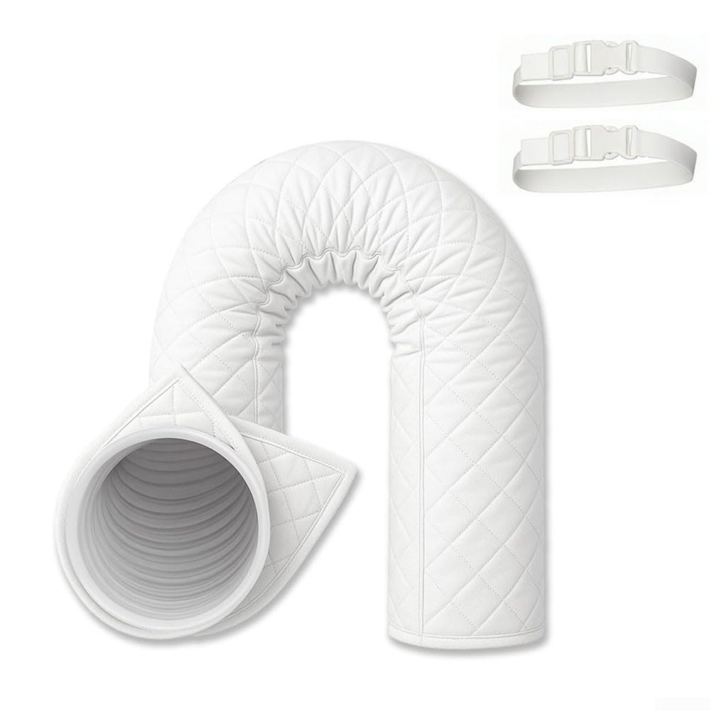 Air Conditioner Hose Sleeve 80 Long, Insulated Cover for Portable Units with Elastic Bands for Secure Fit, Minimizes Heat Radiation and Dust