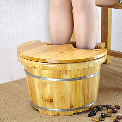 Spa de pies de madera natural con tapa miniatura 5