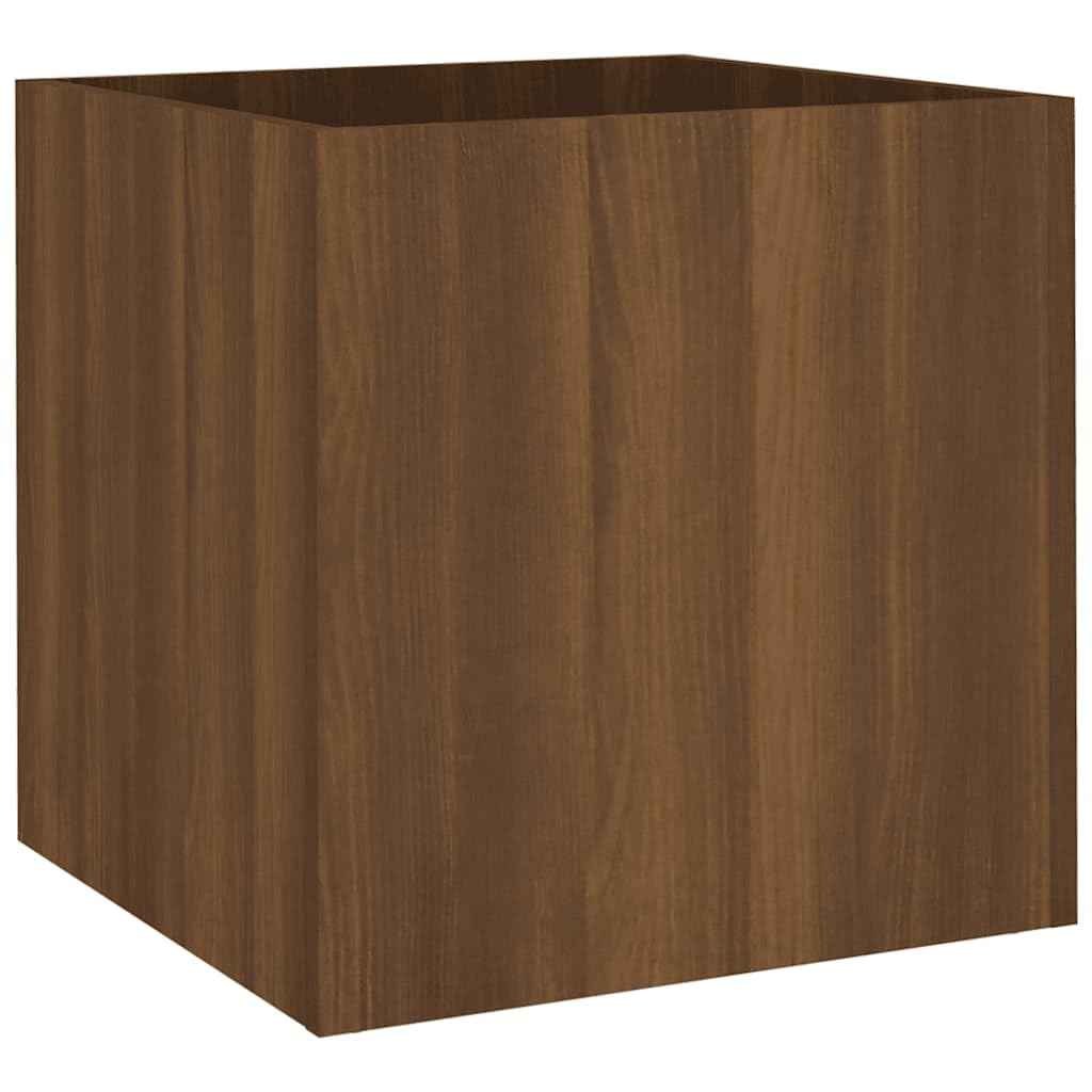 vidaXL Jardinière Pot de Fleurs Décoration Meuble de Salle de Séjour Chambre à Coucher Intérieur Chêne Marron 40x40x40 cm Bois d'Ingénierie