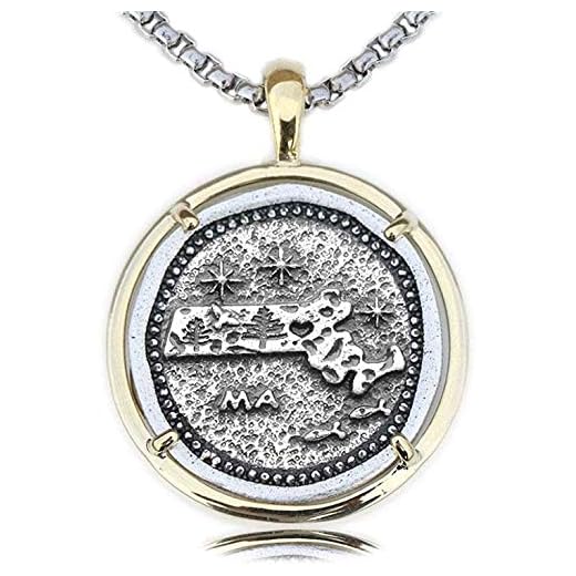 YZXYZH Halsband kontur amerikanska landet Texas Alaska Florida New York karta över USA halsband familj smycken examen gåvor halsband