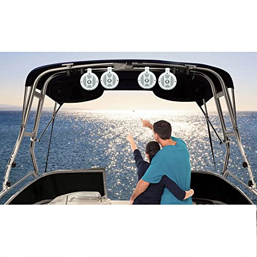 Image of Lanzar 4 Channel Quad Waterproof 4 inch UTV /ATV /Snowmobile /Marine Amplified Speaker System with Bluetooth Audio Interface