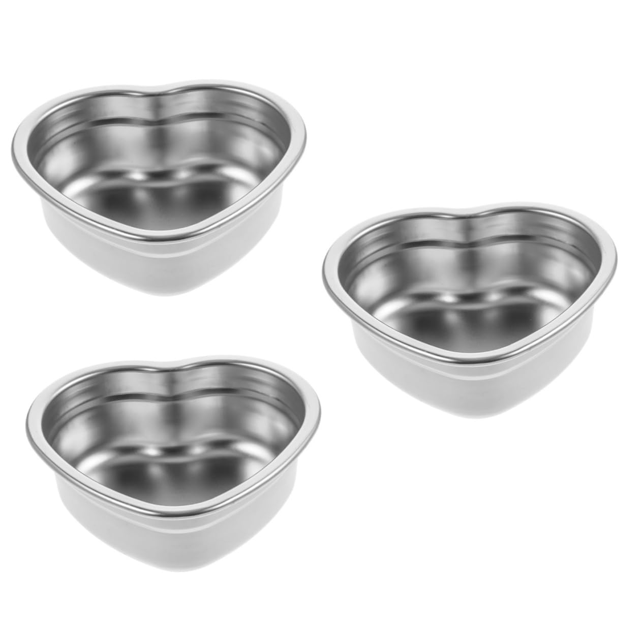 Plats à collation en acier inoxydable en cœur Healvian (lot de 3)
