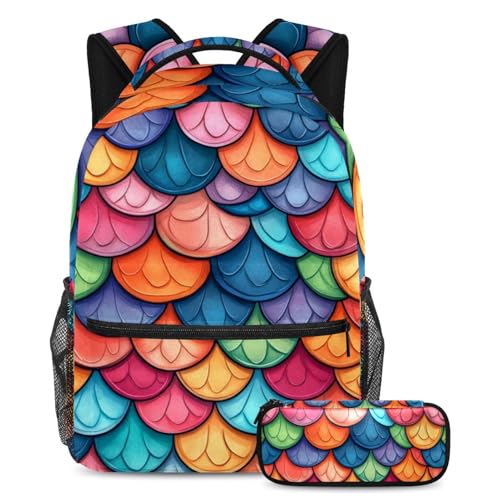 Ensemble sac à dos ado filles et garçons avec trousse à crayons pour voyage et école