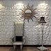 12PCS 3D Wall Panel, PVC 19.7 Inch Decorative Textured Panel for Interior Decor, Waterproof, Wall Tiles Accent Wall Panels