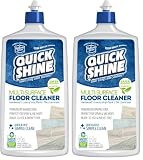 Quick Shine Multi Surface Floor Cleaner 27oz | Ready to Use, Dirt Dissolving, Streak Free, No Rinse | Use on Hardwood, Laminate, Luxury Vinyl Plank LVT, Tile & Stone | Safer Choice Cleaner (Pack of 2)