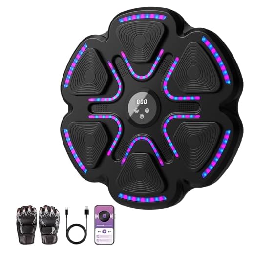 2025 Music Boxing Machine with Boxing Gloves, Smart Bluetooth Boxing Trainer, Boxing Wall Mount Machine for Adults Kids, Electronic Boxing Target Fitness for Home Office Gym，gifts for teen boys.