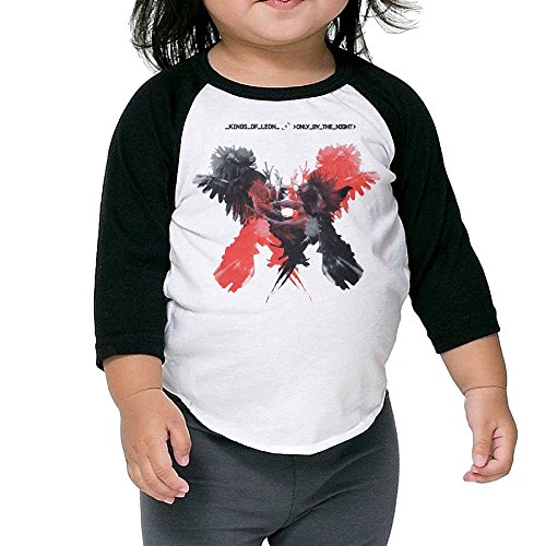 Matta Infant Kings of Leon Only by The Night Raglan Baseball T Shirt for Girls & Boys Black 3 Toddler