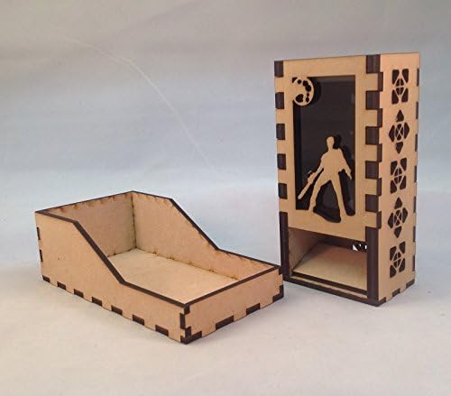 Ash Evil Dead Mini Dice Tower v1 Smoke Acrylic Window Laser Cut MDF Unique Fast Shipping