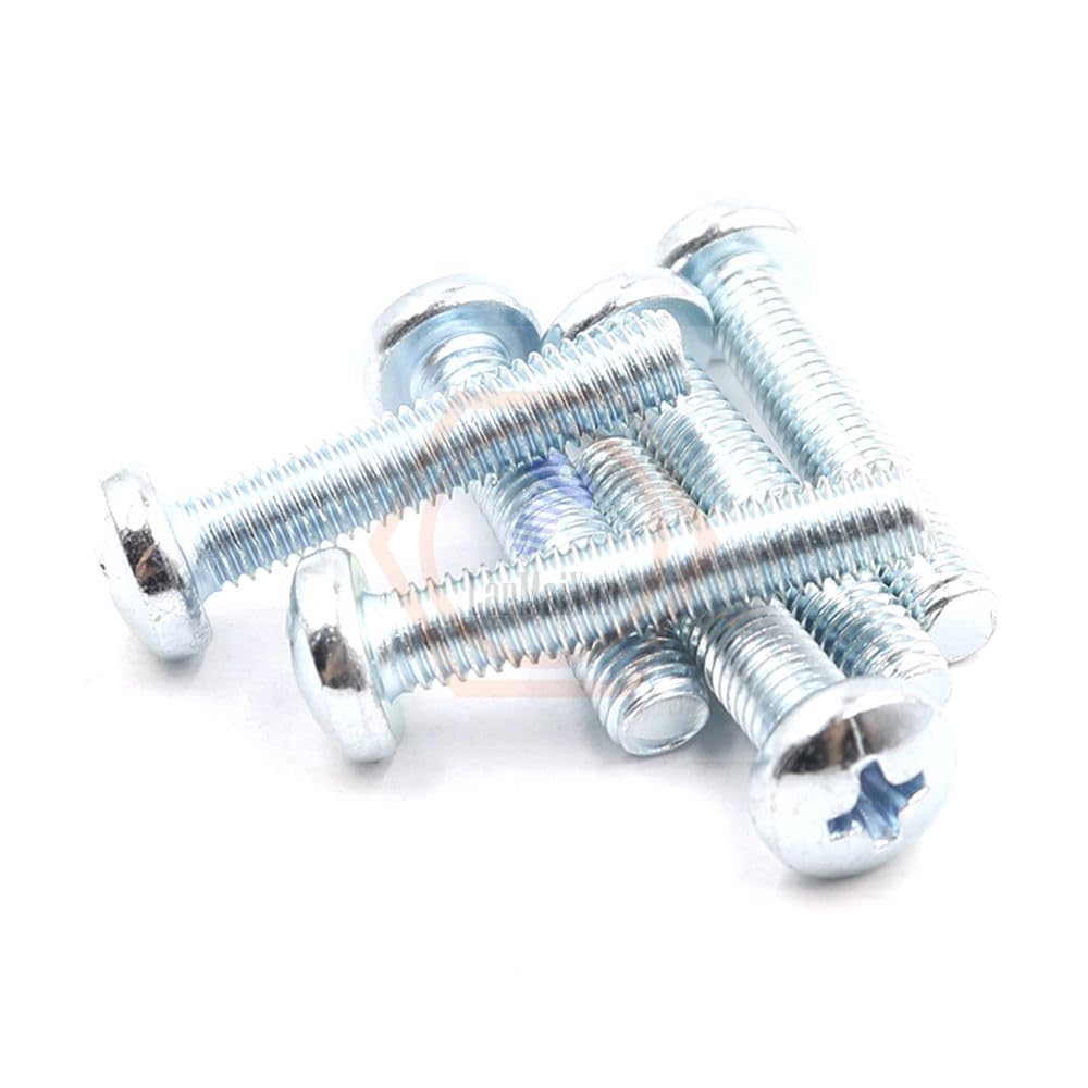 Viti bulloni, viti a testa cilindrica conica in acciaio al carbonio medio di grado 8.8, zincate blu e bianche,(M5x30mm 200pcs)
