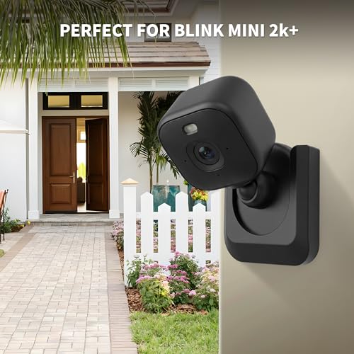 Image of Blink Mini 2K+ No Drill Wall Mount Bracket for Blink Mini 2K+ Indoor Camera,No Screw Adhesive Camera Mount for Indoor Outdoor Camera 3Pack (Camera Not Included) Black