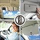 vcsjw Christopherus Auto Medaille,Heiliger Christophorus Auto Medaille 2 Stück,Auto Saint Christopher Visierclip Runde St Christopher Medaille Abzeichen Clip,Beschütze Uns und komm sicher nach Hause