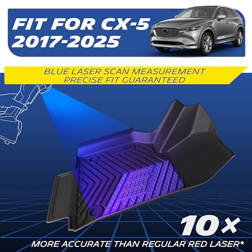 Image of Michelin Vehicle Mats for 2017-2025 Mazda CX-5 (3 Piece) | All-Weather TPE Custom Fit Liner, Premier